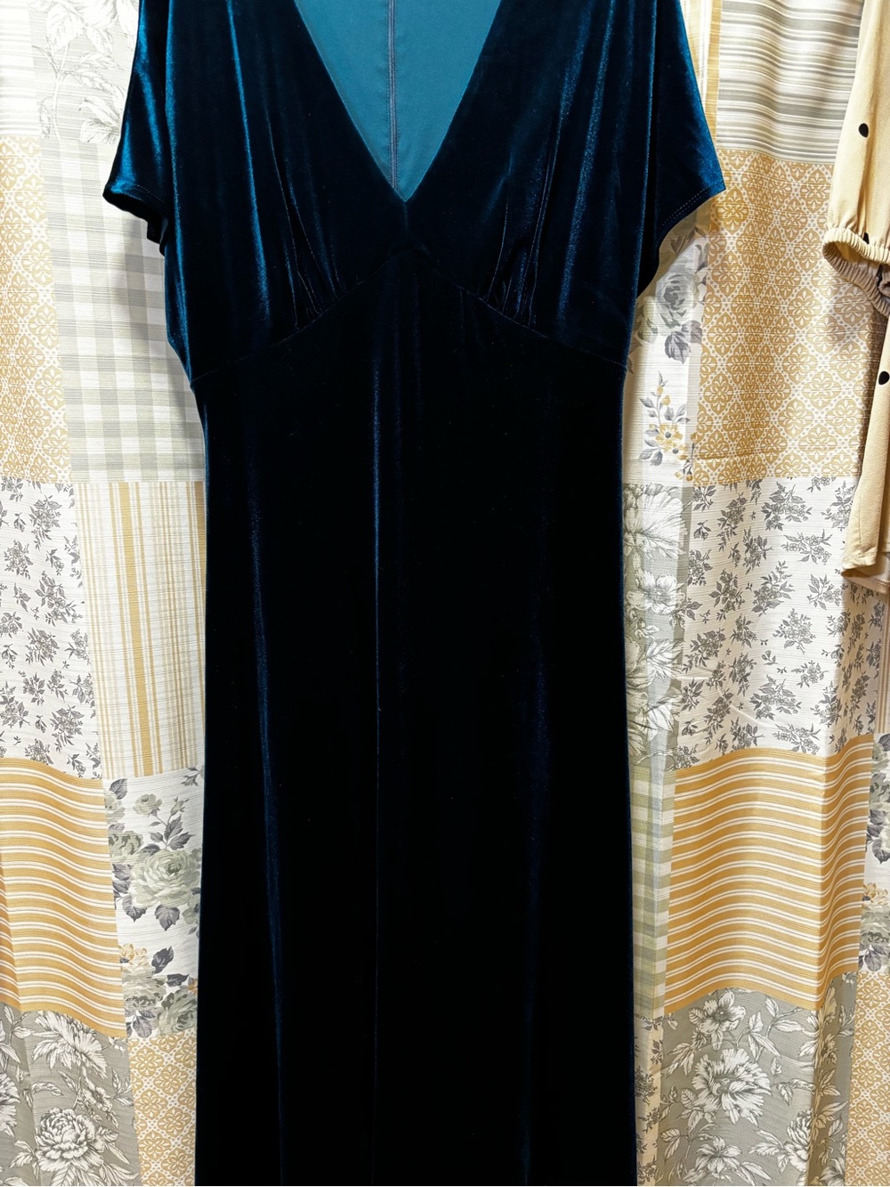 Taylor Velvet Deep Teal Maxi Dress